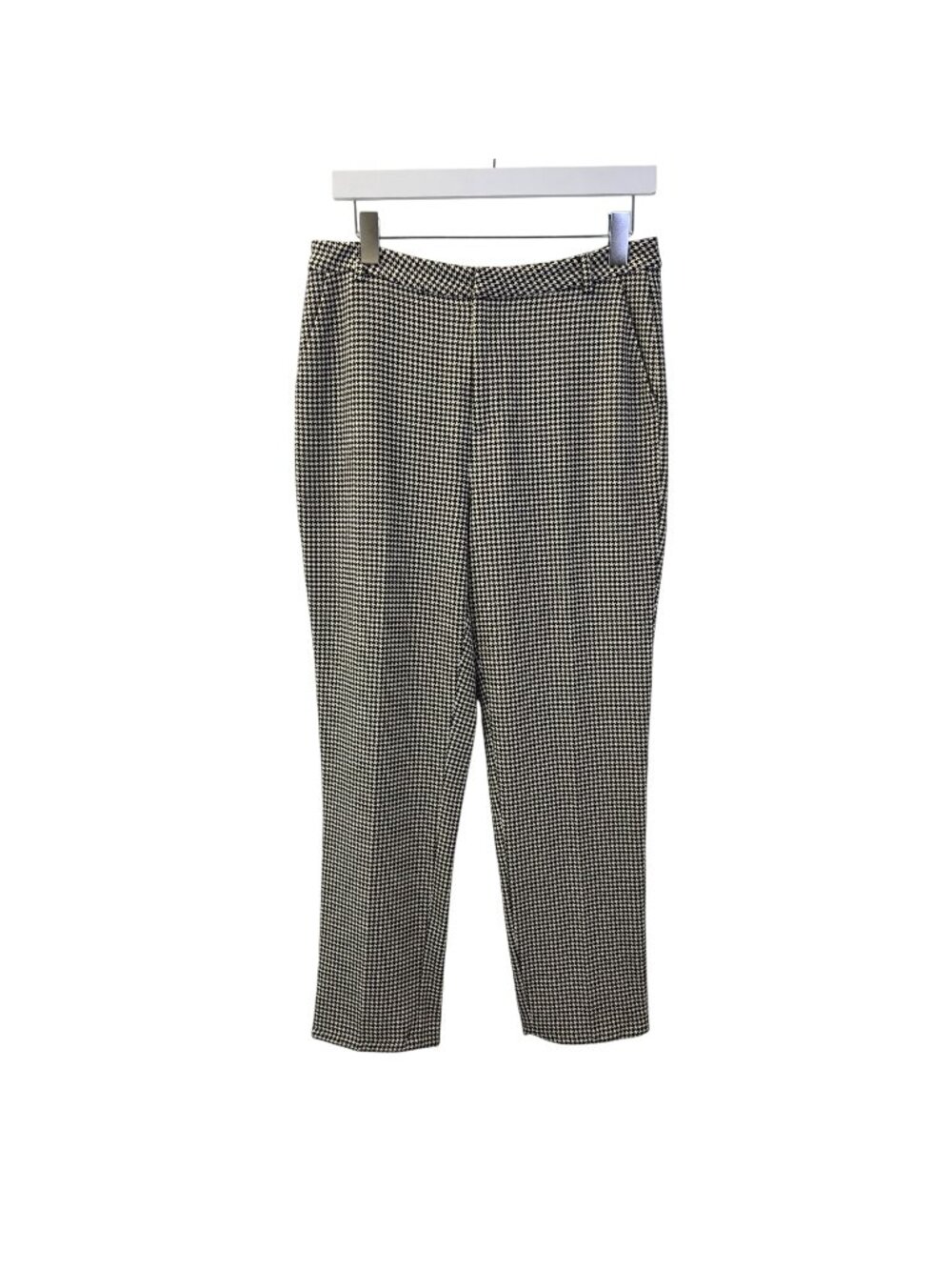 L’AGENCE Logan Trouser Black and White Houndstooth Print Ankle Pants Size 8